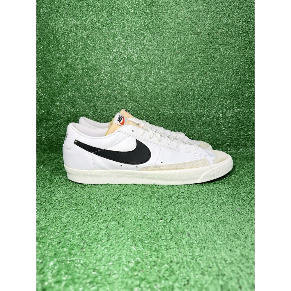 Nike Blazer Low 77 Vintage Mens Size 15 Black White Leather Skate Shoes Sneakers